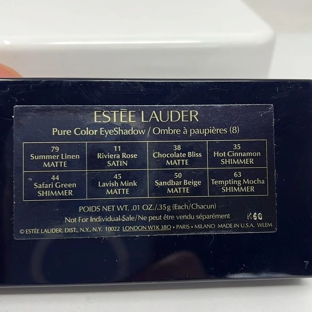 Estee Lauder Pure Color EyeShadow Matte Satin Shimmer Palate Set of 8 Shades New